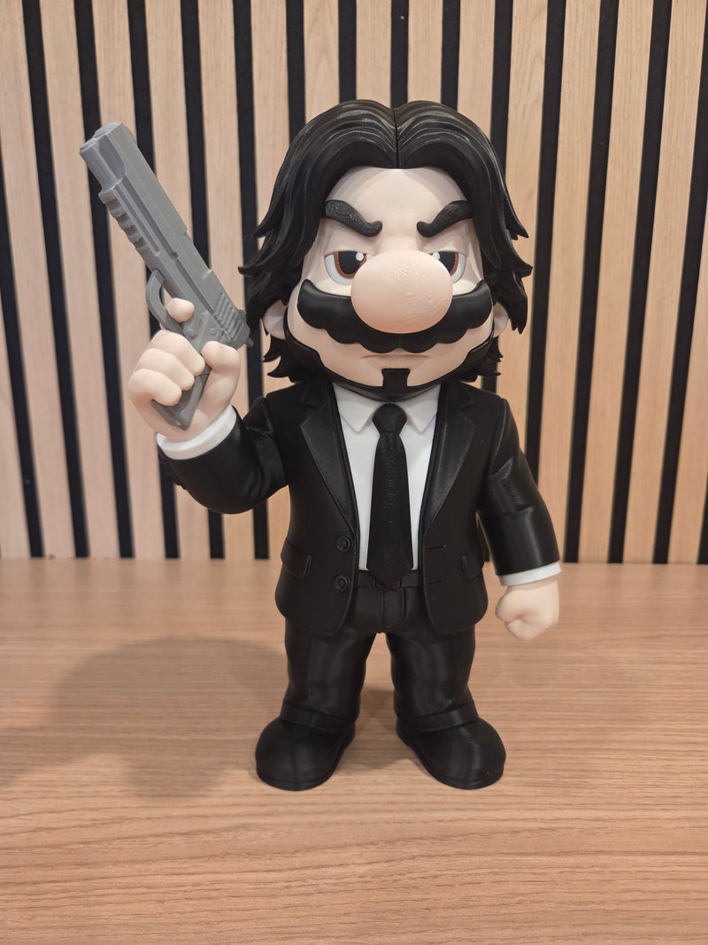 Mario x John Wick - Figurine Mash-Up