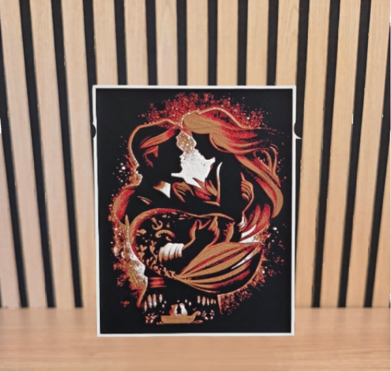 Prince Eric & Ariel - Tableau HueForge
