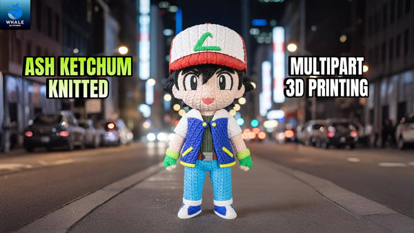 Sacha (Ash Ketchum) - Figurine Imitation Crochet