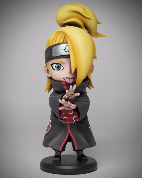 Figurine Deidara Naruto en résine imprimée en 3D — Le Repaire du Phénix