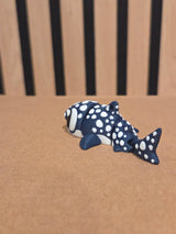 Baleine Bleu à pois Articulée