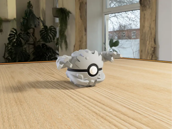 Figurine Gravalanche Pokémon façon Pokéball imprimée en 3D — Le Repaire du Phénix