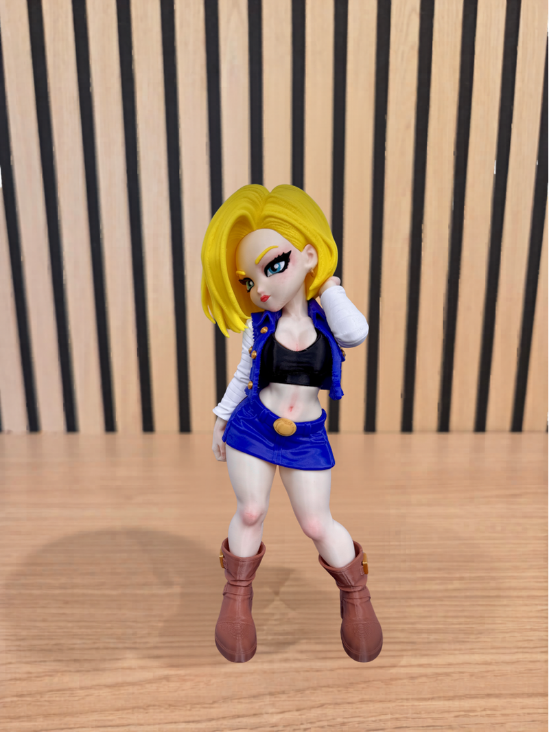 Figurine Android 18 Dragon Ball imprimée en 3D — Le Repaire du Phénix