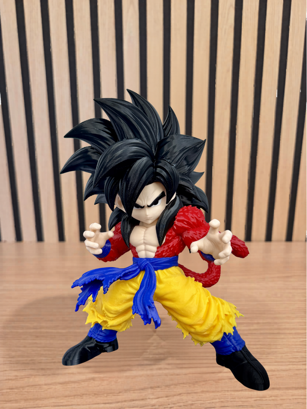 Figurine Goku Super Saiyan 4 Dragon Ball imprimée en 3D — Le Repaire du Phénix