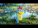 Croconaw (Pok&eacute;mon) - Figurine Imitation Crochet - vue 2